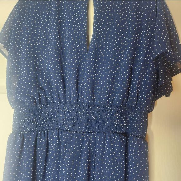 C Size L Polka Dots Wrap Shorts Elastic Waist Women's Maxi DressCondition : New - Picture 6 of 12